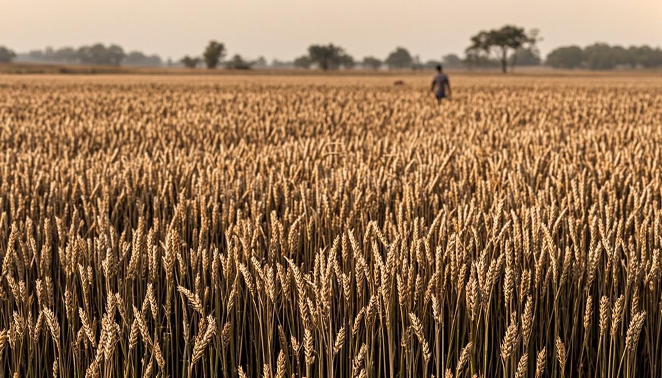 Wheat field at harvest
