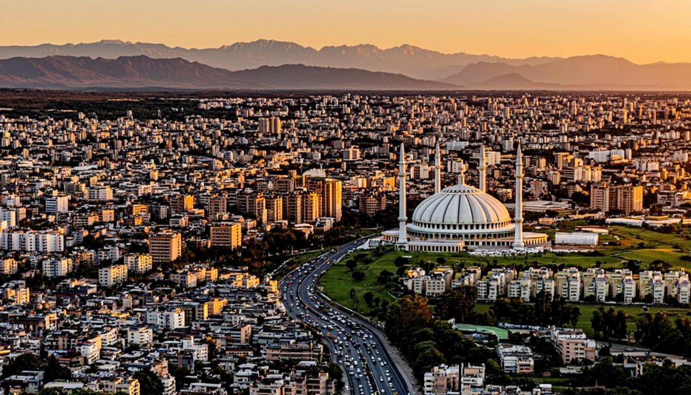 Islamabad skyline at golden hour