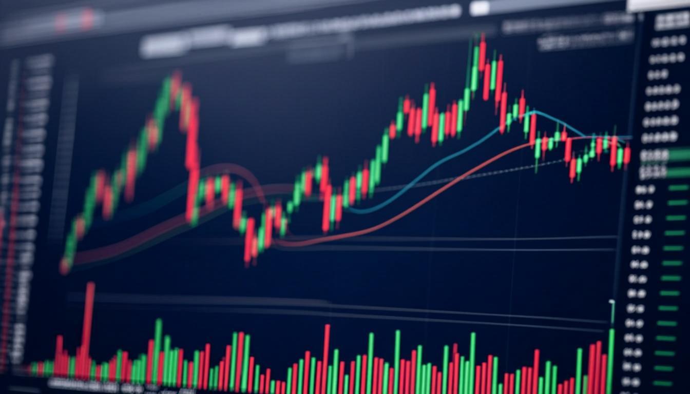 Stock market trading screen